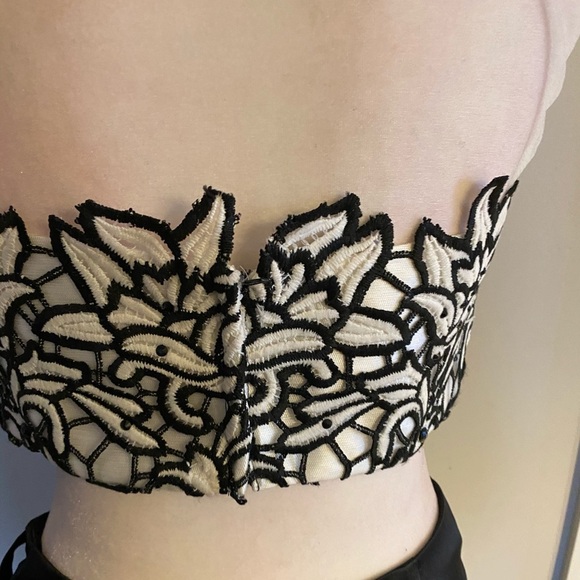 Jovani Skirt Set Black/White - Picture 5 of 6